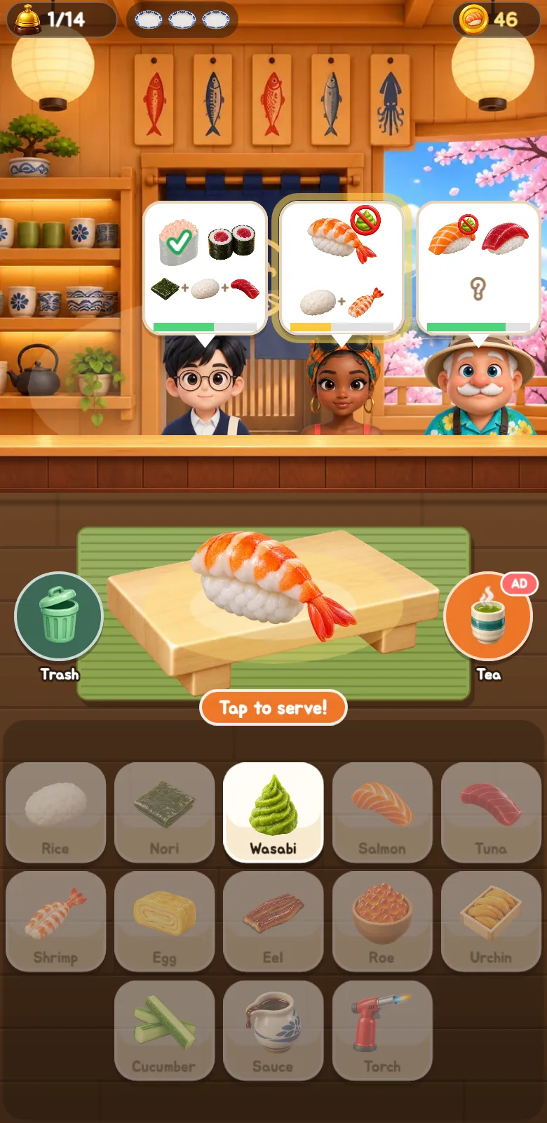 Tangkapan skrin Sushi Kilat 1
