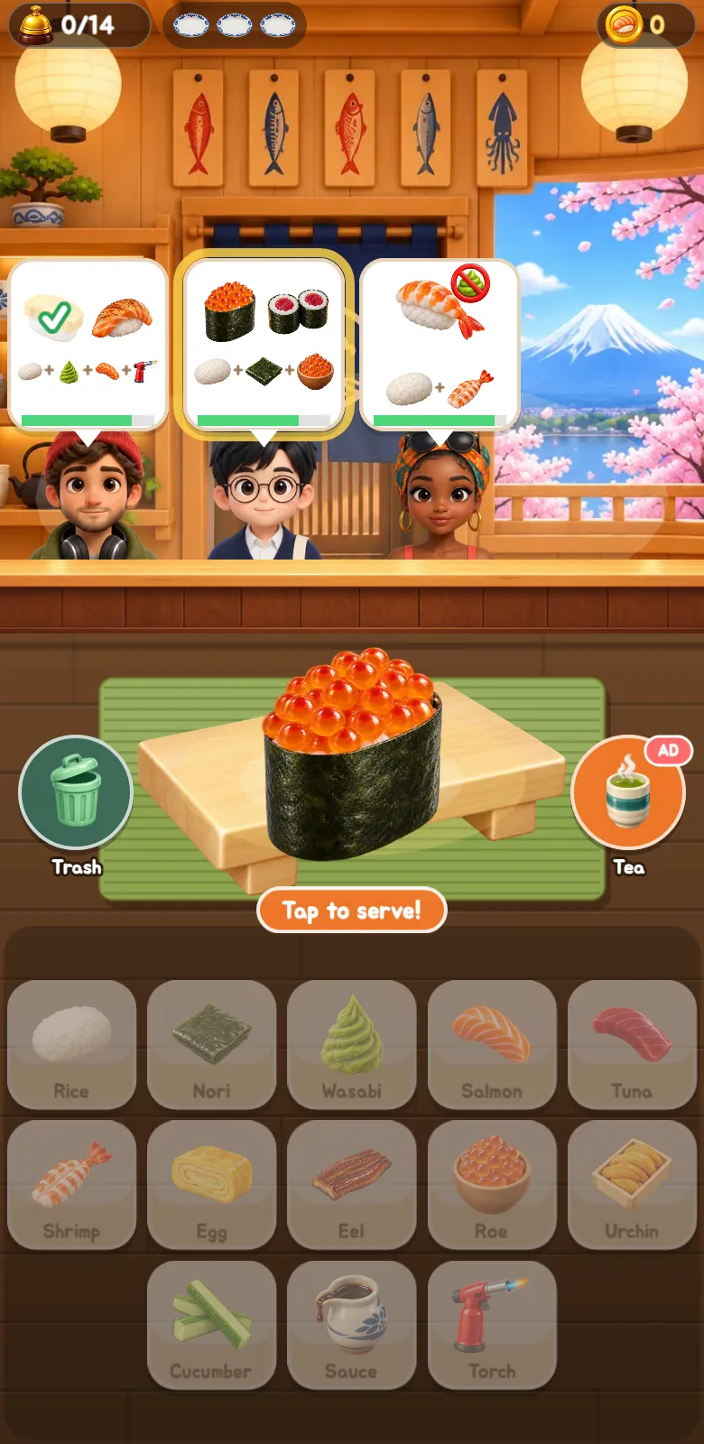 Tangkapan skrin Sushi Kilat 2
