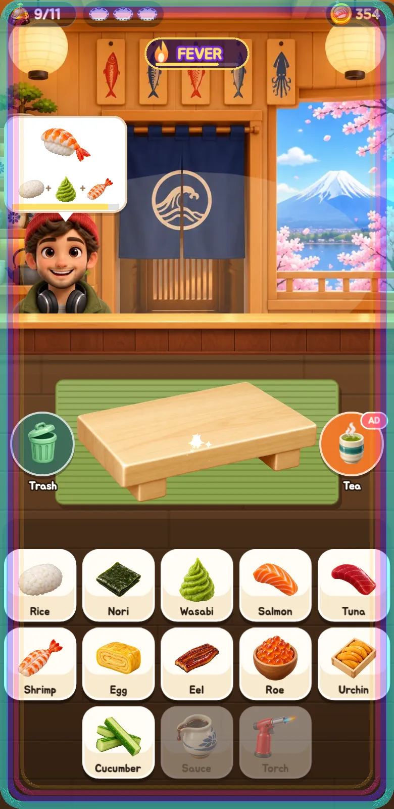 Tangkapan skrin Sushi Kilat 3